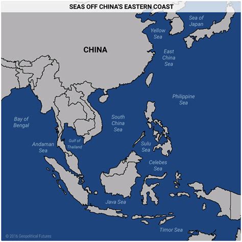 what seas are around china